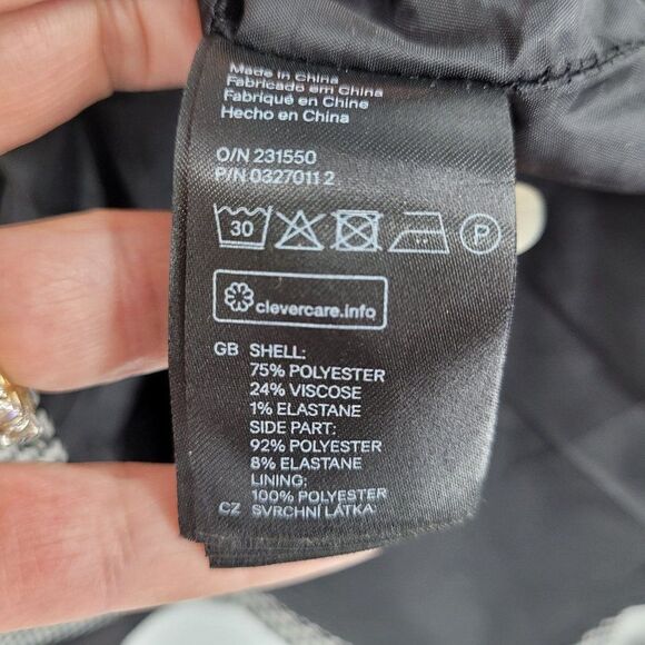 Vintage 90's H&M Dress Sleeveless Sheath Slimming Academia Gothic Plaid Black 4 - Picture 13 of 13